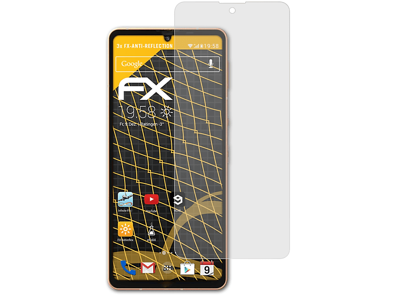 ATFOLIX 3x FX-Antireflex Displayschutz(für Sharp Aquos Sense6) | Displayschutzfolien & Gläser