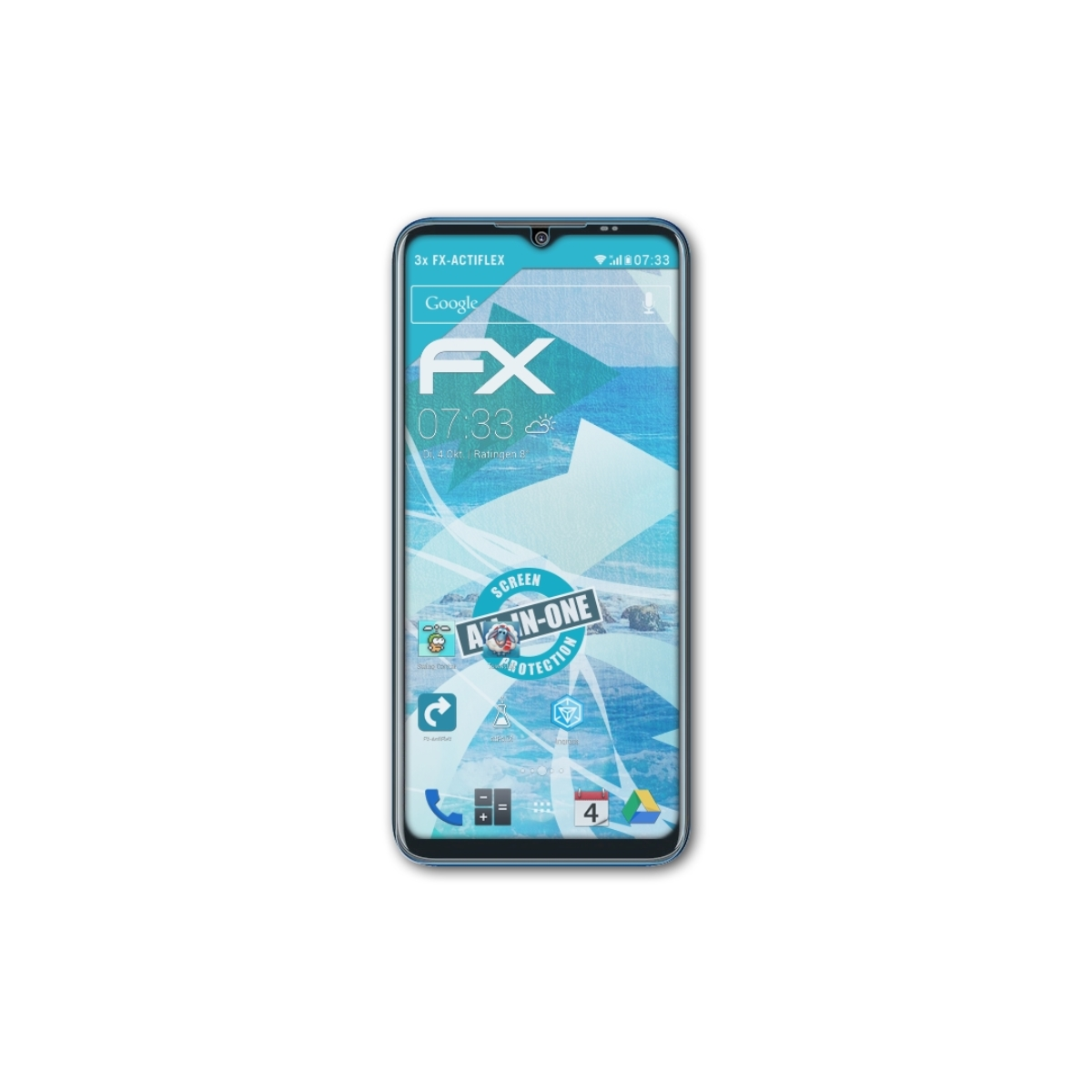 ATFOLIX 3x Max Gionee Displayschutz(für FX-ActiFleX Pro)