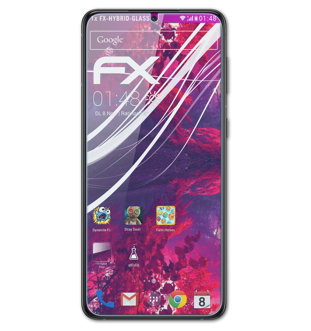 ATFOLIX FX-Hybrid-Glass Schutzglas(für Samsung Galaxy S21+)
