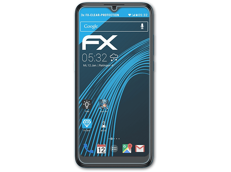 [Super-Sonderpreis] ATFOLIX 3x FX-Clear Displayschutz(für 3X Alcatel Plus)