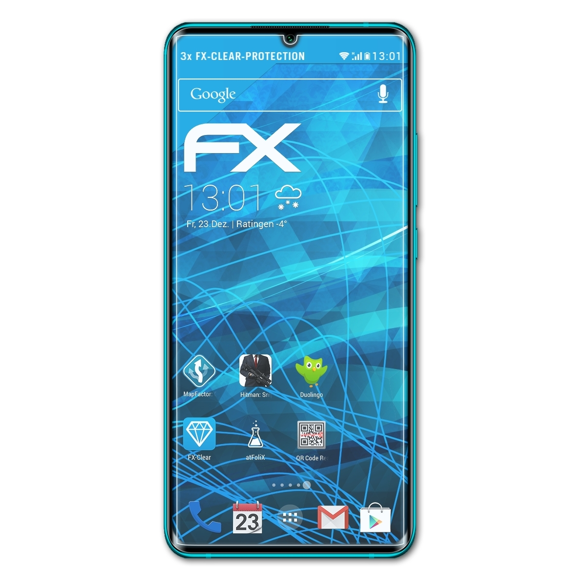 Displayschutz(für Xiaomi Mi Note 10) FX-Clear ATFOLIX 3x