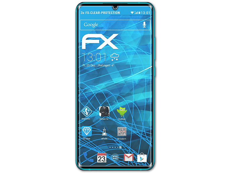 ATFOLIX 3x FX-Clear Displayschutz(für Xiaomi Mi Note 10)