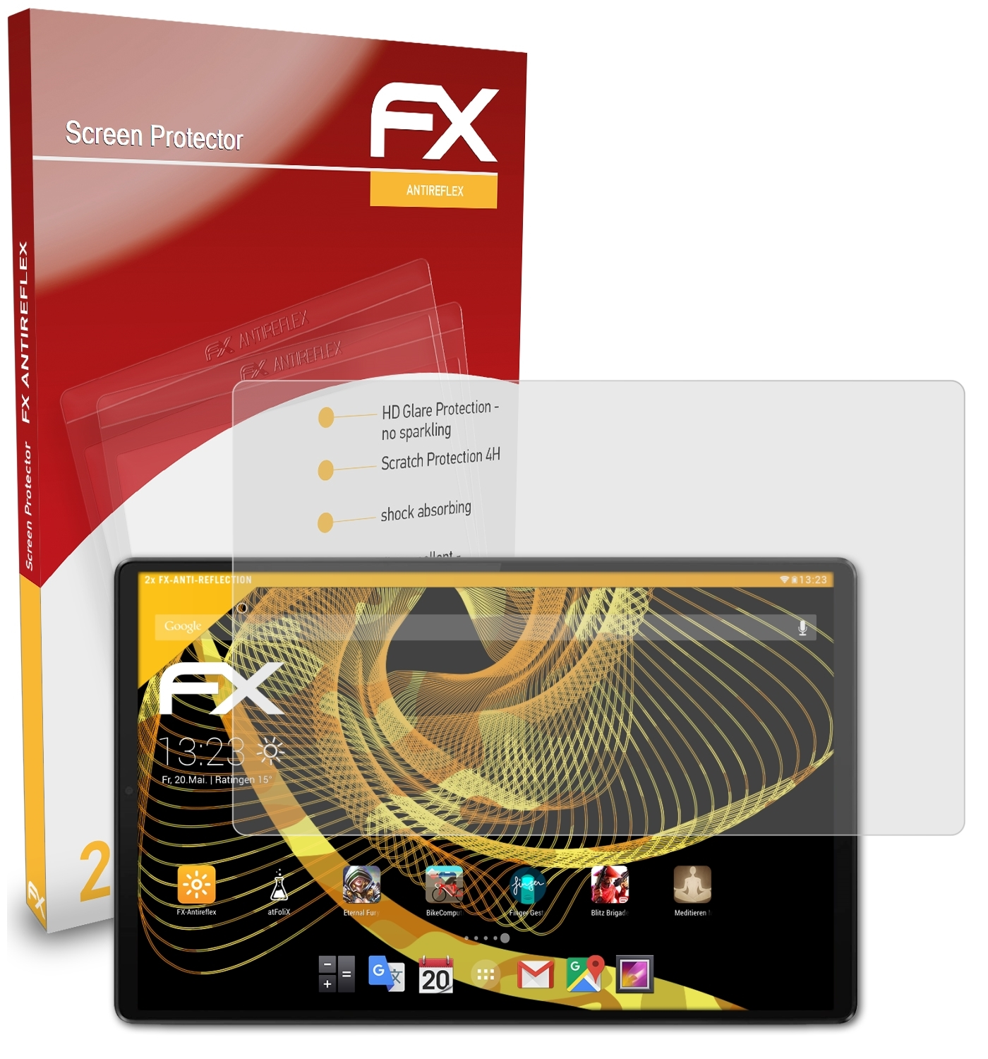 ATFOLIX 2x FX-Antireflex Generation)) Lenovo (2. Smart M10 Displayschutz(für Plus FHD Tab