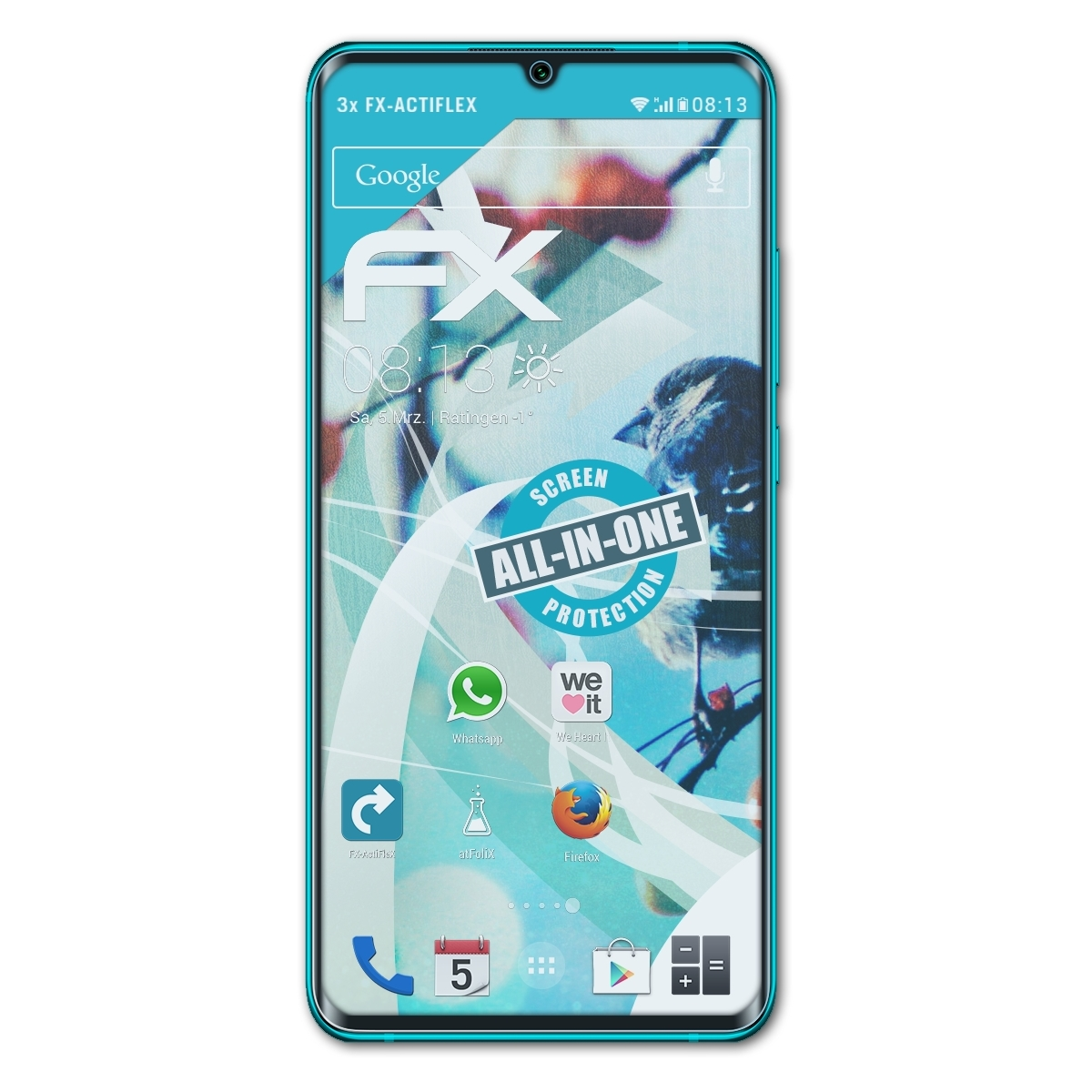 Xiaomi ATFOLIX FX-ActiFleX Displayschutz(für Mi Note 10) 3x