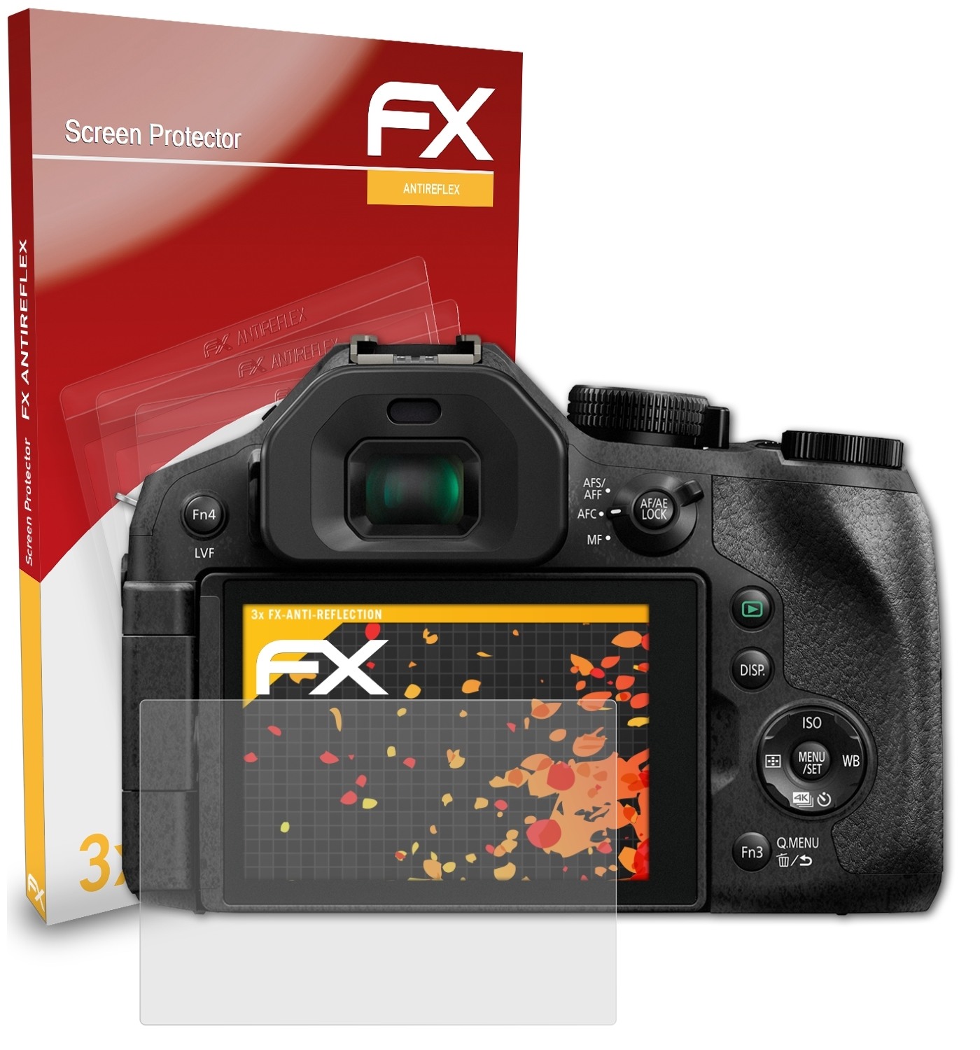 ATFOLIX 3x Lumix Panasonic DMC-FZ300) Displayschutz(für FX-Antireflex