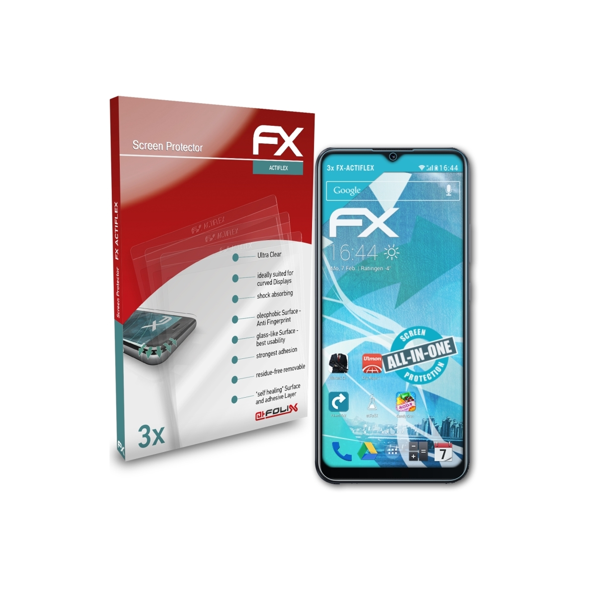ATFOLIX 3x FX-ActiFleX Displayschutz(für Narzo 50i) Realme