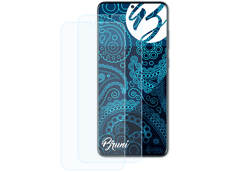 BRUNI 2x Basics-Clear Schutzfolie(für Samsung Galaxy S20 Plus)