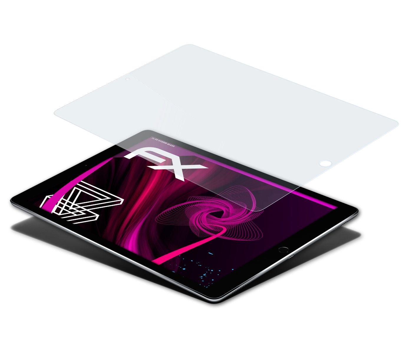 ATFOLIX FX-Hybrid-Glass Schutzglas(für Pro iPad (2015)) 12,9 Apple