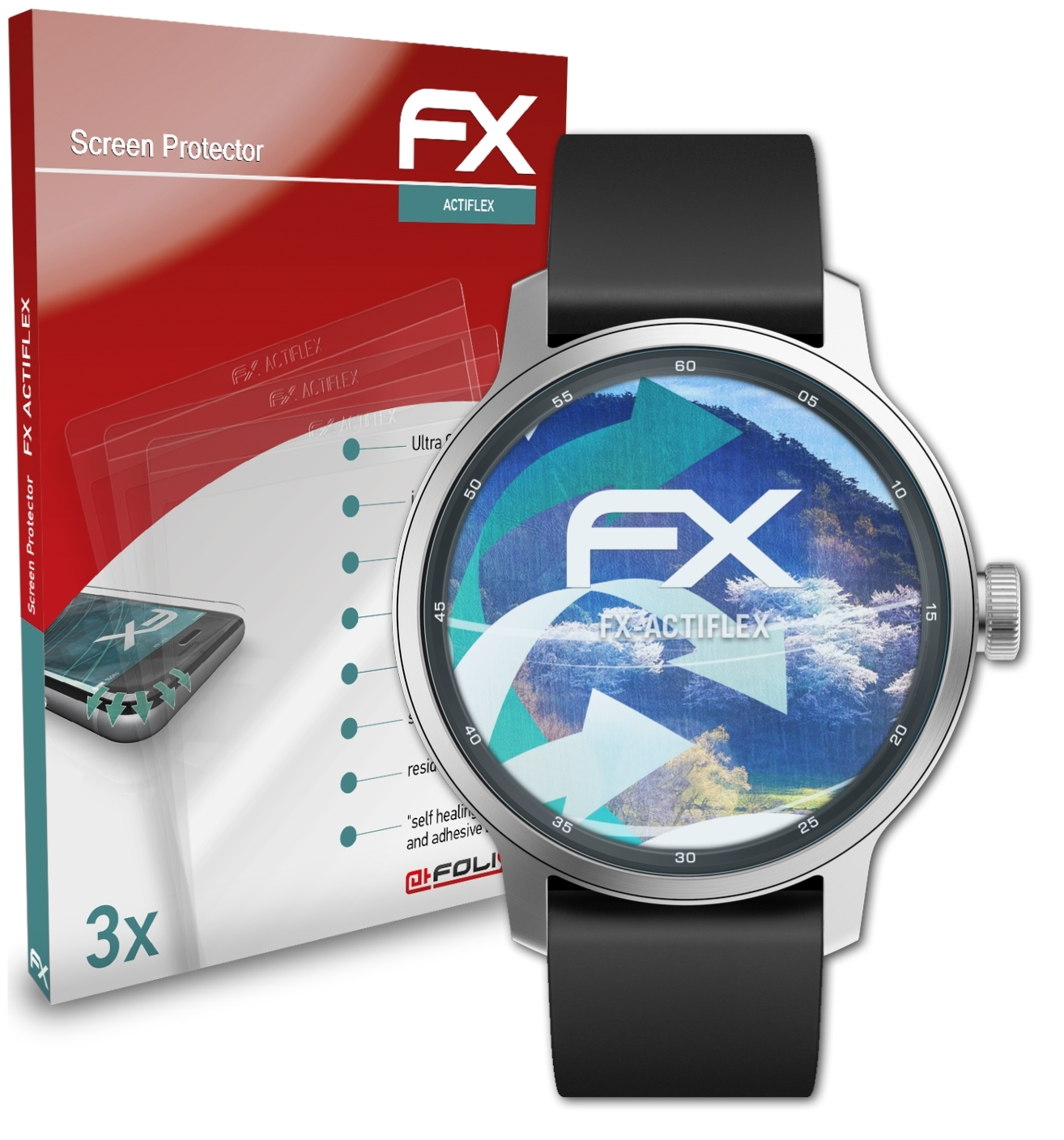 ATFOLIX 3x FX-ActiFleX Withings (38mm)) Displayschutz(für ScanWatch