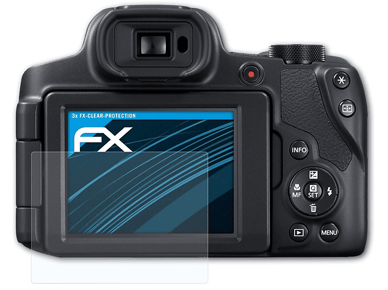 ATFOLIX 3x FX-Clear Displayschutz(für Canon HS) PowerShot SX70