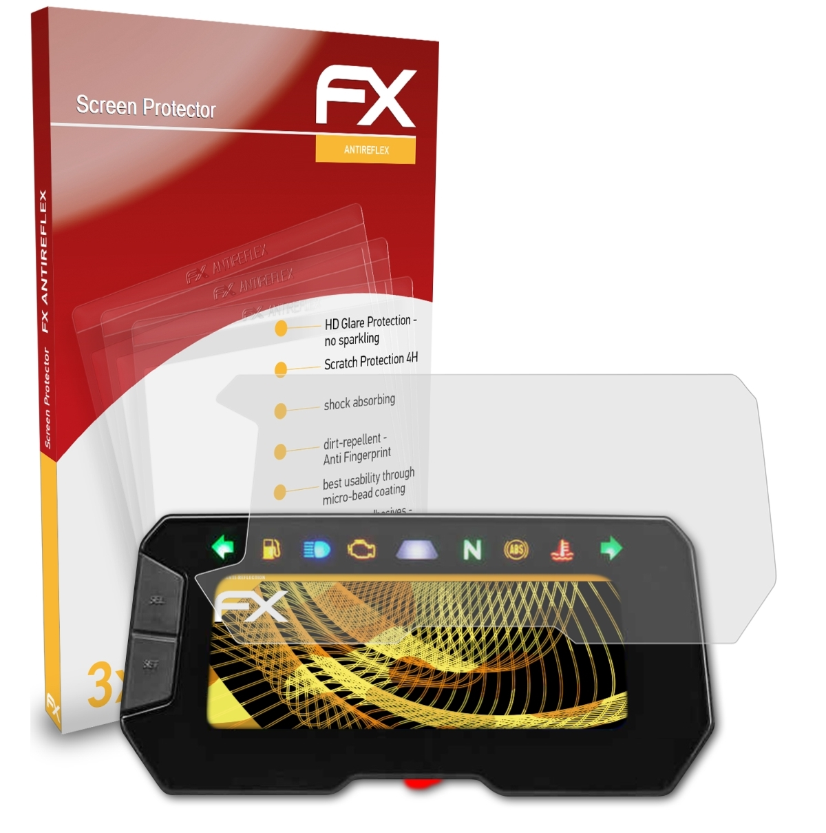 ATFOLIX 3x FX-Antireflex Displayschutz(für Honda (2018)) CB125R