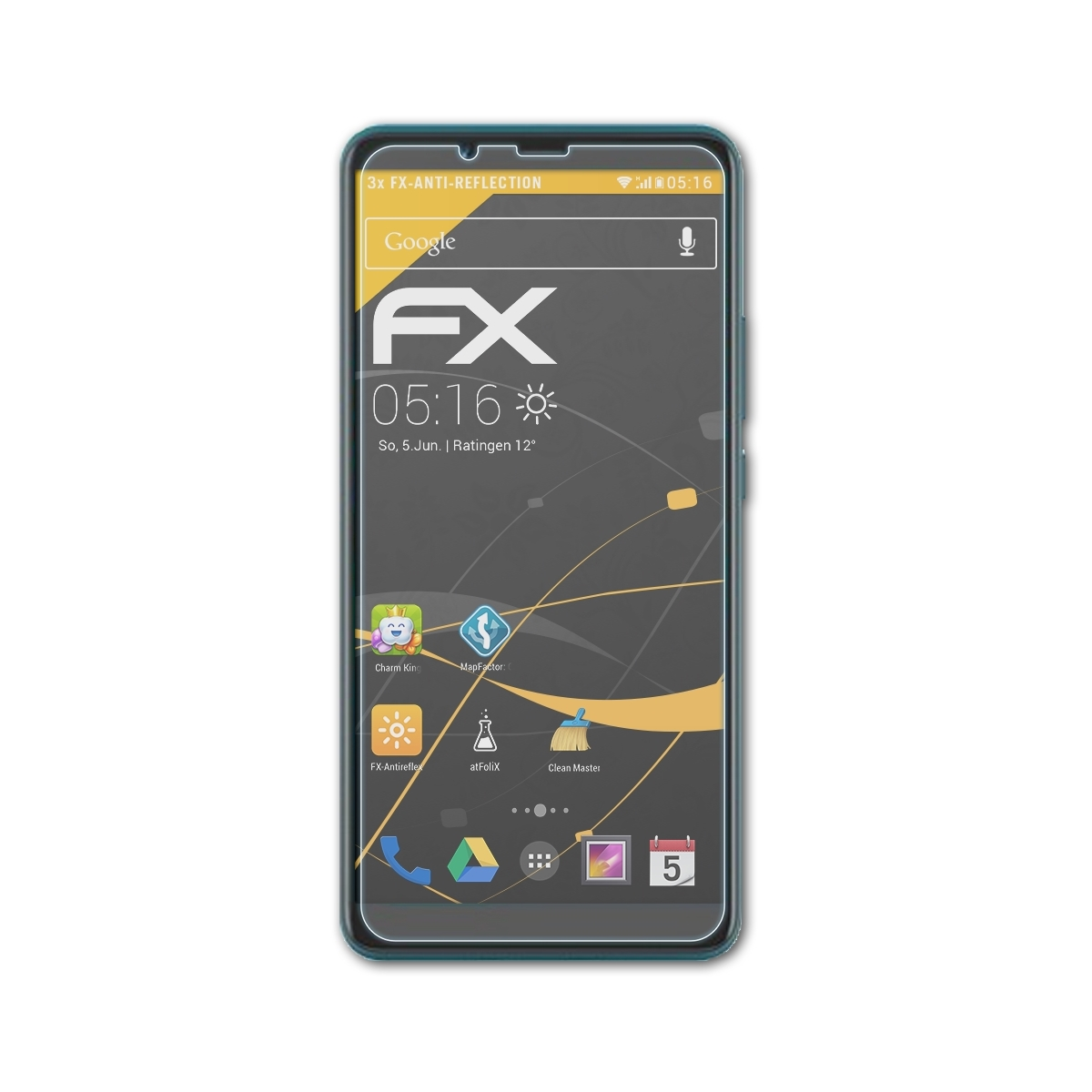 ATFOLIX 3x FX-Antireflex Displayschutz(für Cubot Note 9)