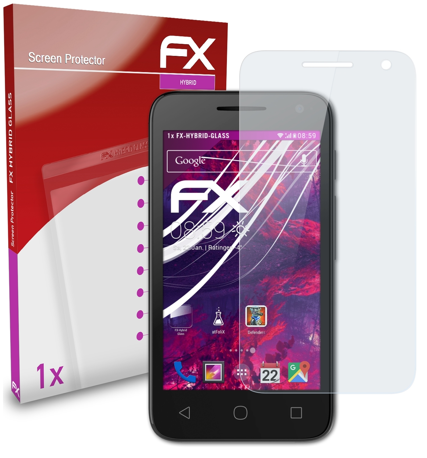 Alcatel Schutzglas(für FX-Hybrid-Glass 1E) ATFOLIX