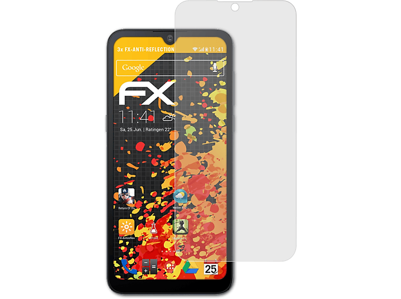 ATFOLIX 3x FX-Antireflex Displayschutz(für Alcatel 1L (2021))
