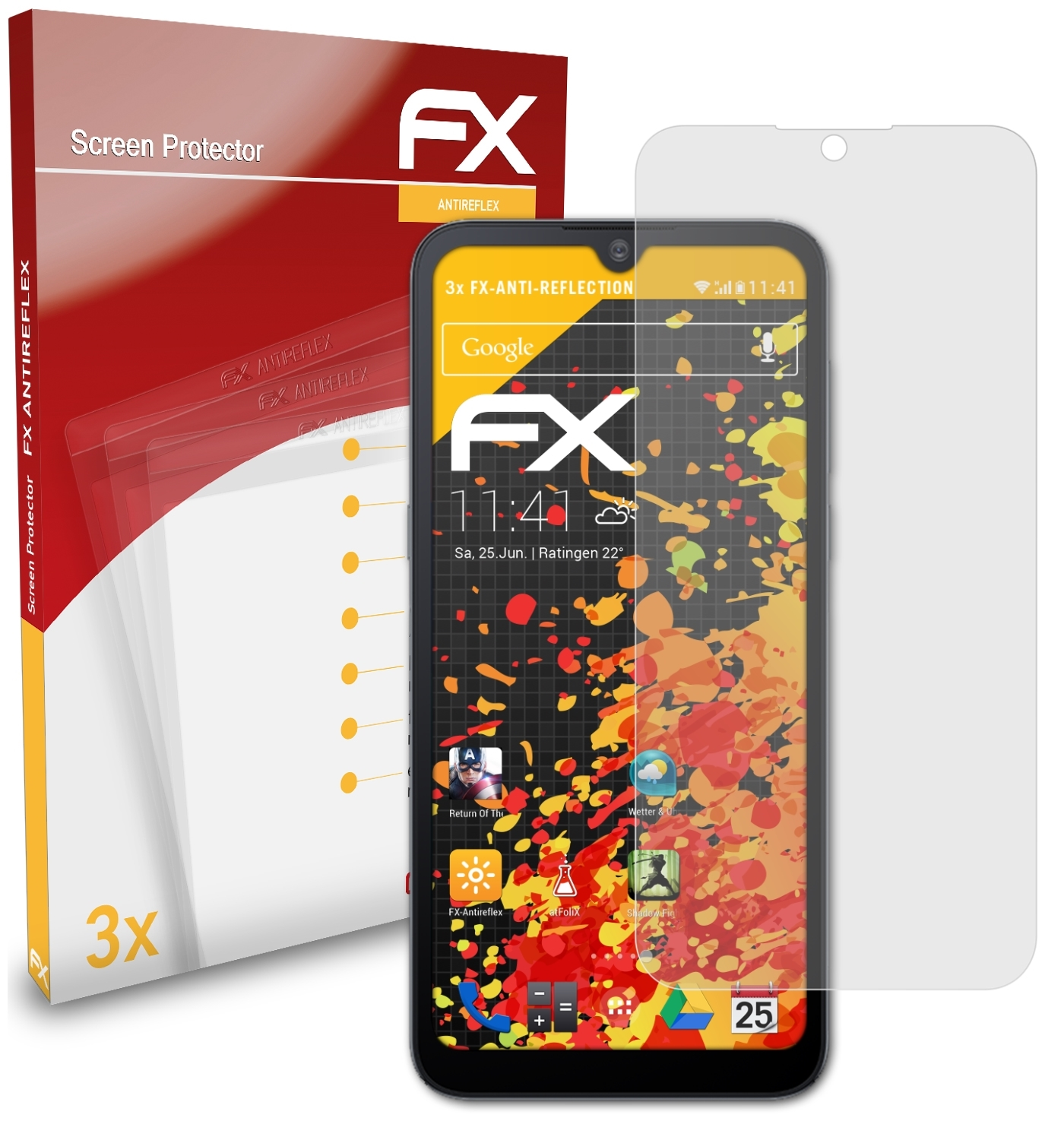 ATFOLIX 3x Alcatel FX-Antireflex Displayschutz(für 1L (2021))