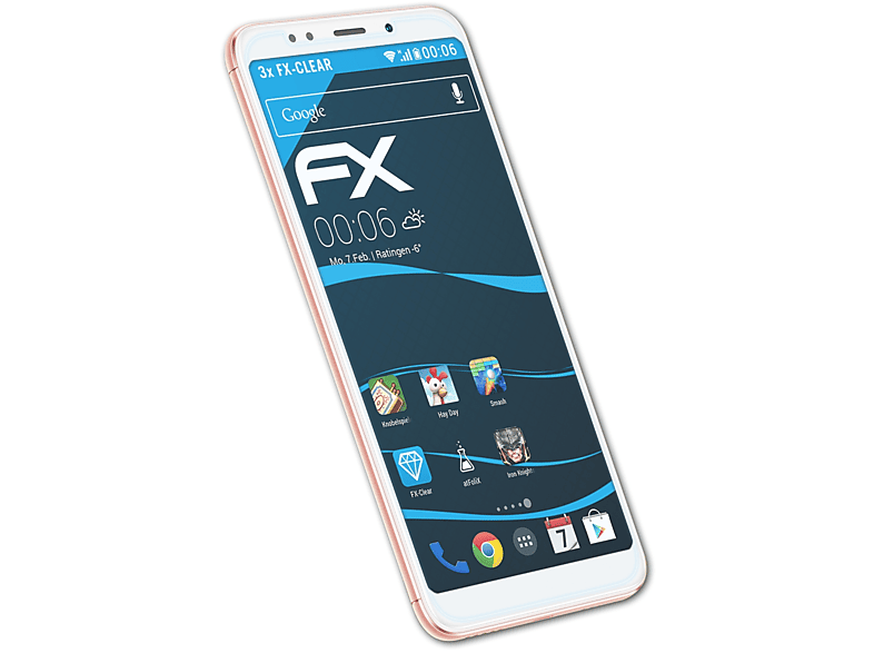 ATFOLIX 3x FX-Clear Displayschutz(für Xiaomi Redmi 5 Plus)