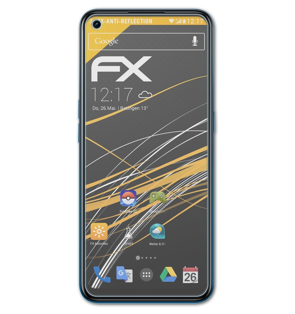 ATFOLIX 3x FX-Antireflex Displayschutz(für Oppo A53s)