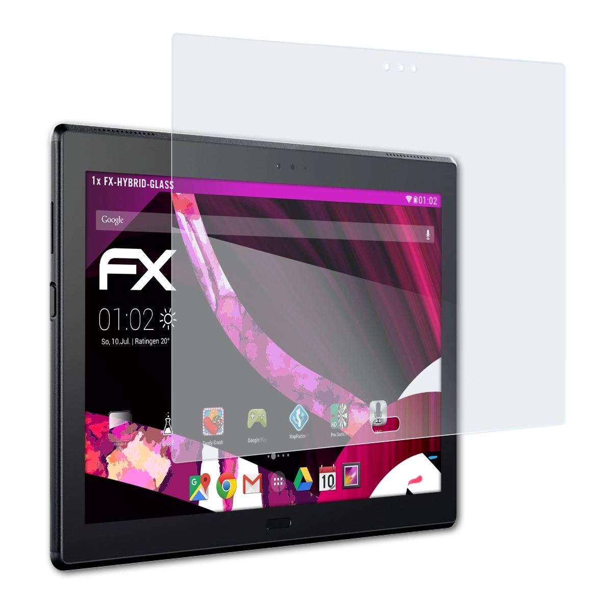 ATFOLIX FX-Hybrid-Glass Schutzglas(für Lenovo Tab 4 Plus) 10