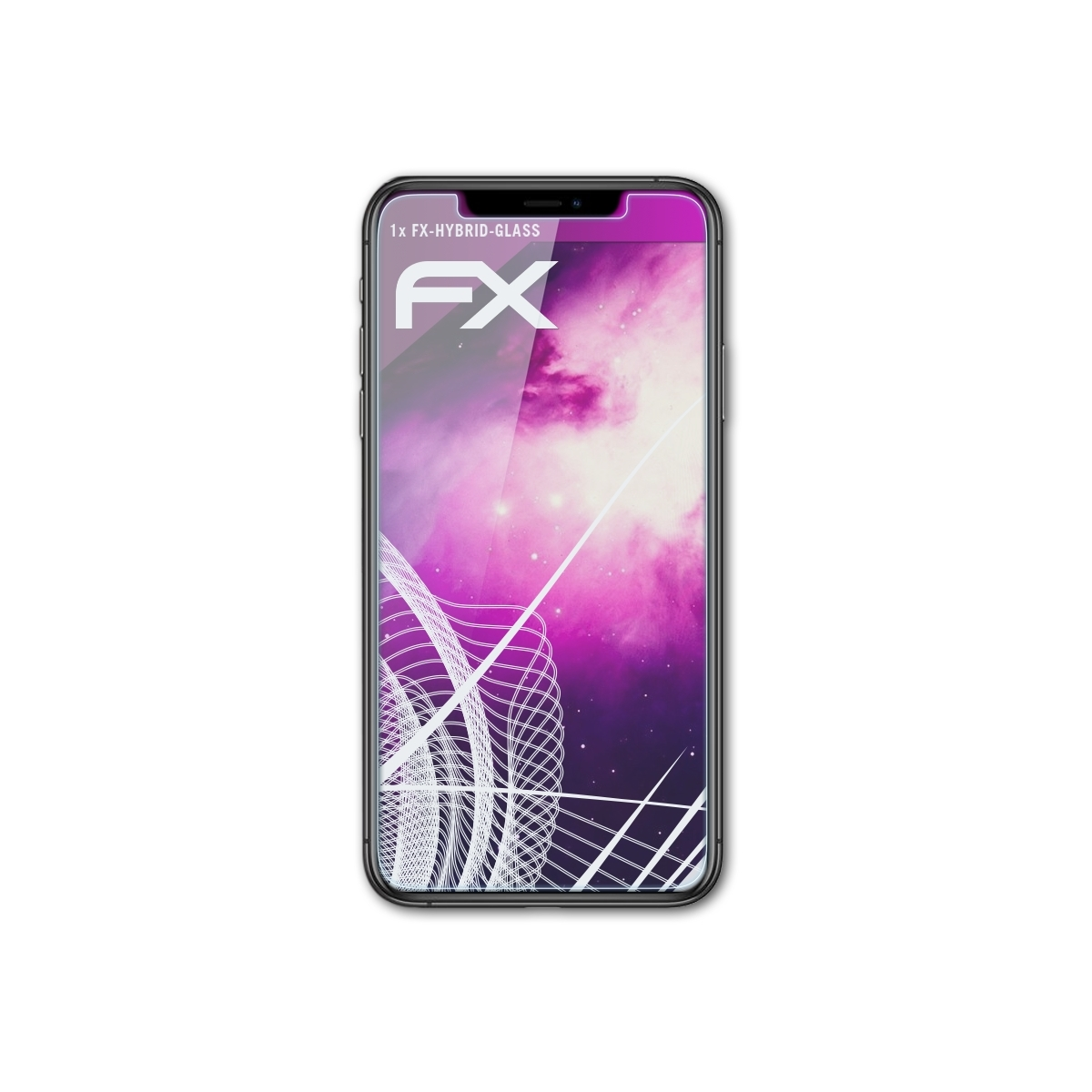 ATFOLIX FX-Hybrid-Glass Apple Schutzglas(für Pro iPhone 11 Max)
