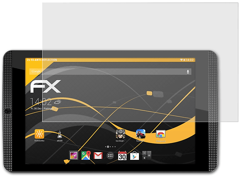 ATFOLIX 2x FX-Antireflex Displayschutz(für Shield Tablet Nvidia K1)
