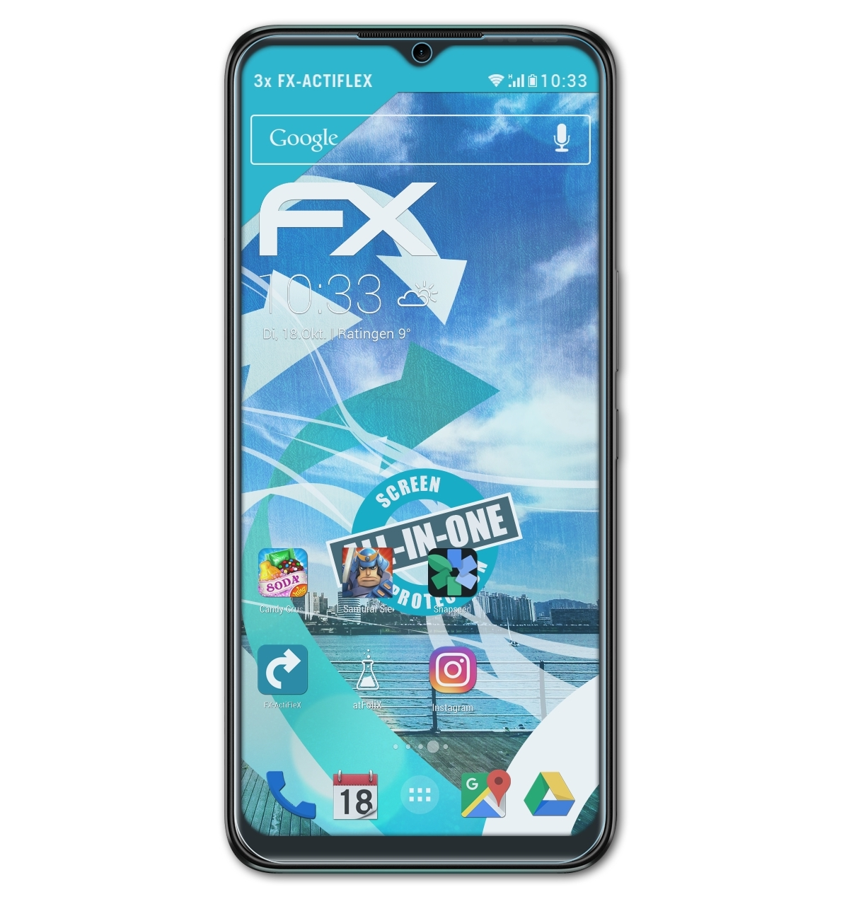 3x Infinix Displayschutz(für ATFOLIX FX-ActiFleX 11) Hot