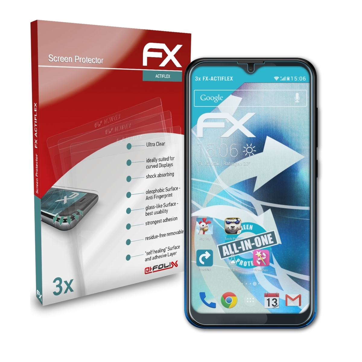 ATFOLIX 3x FX-ActiFleX M12) Displayschutz(für Leagoo