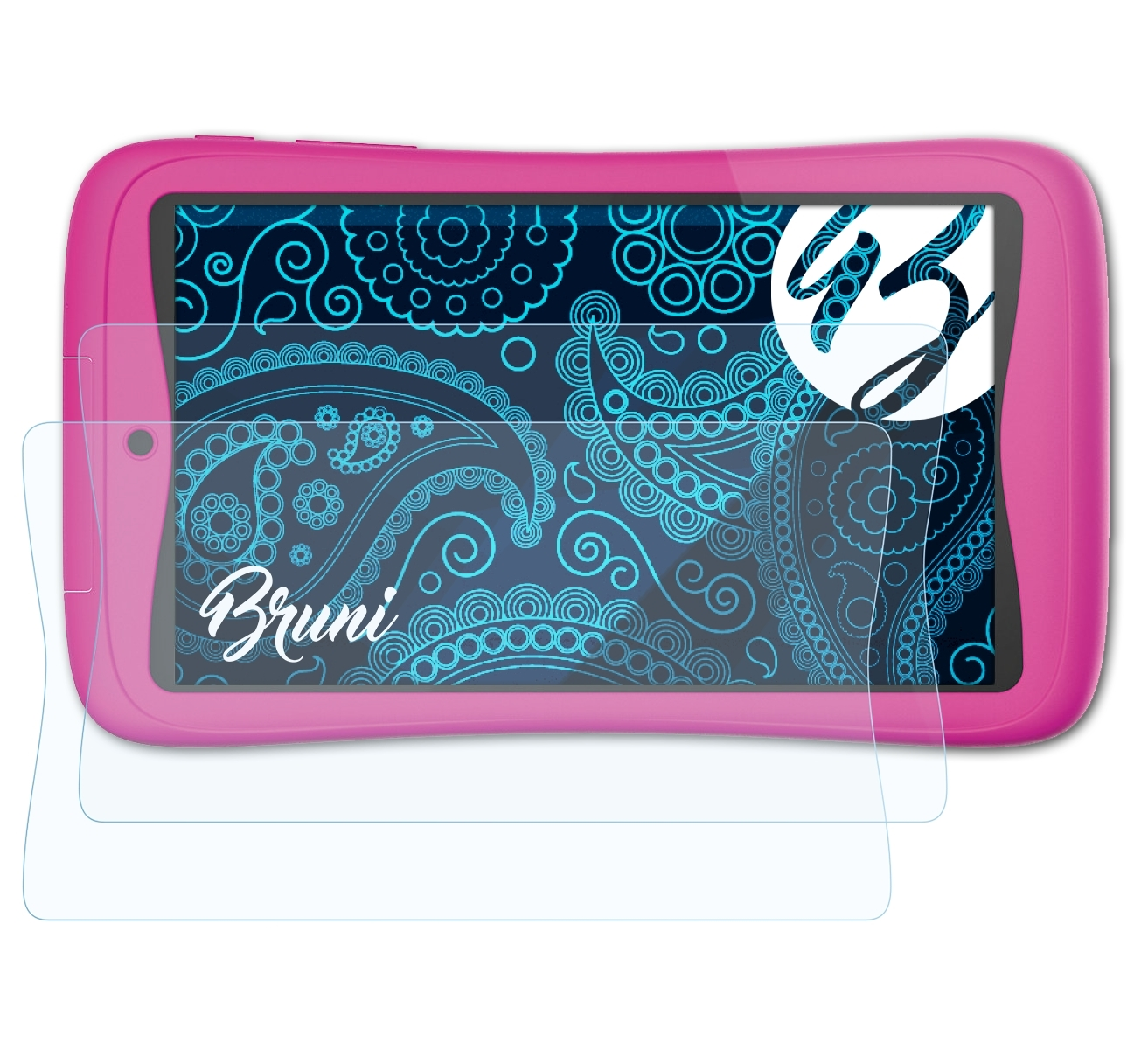 BRUNI 2x Kurio (7 inch)) Schutzfolie(für Connect Basics-Clear