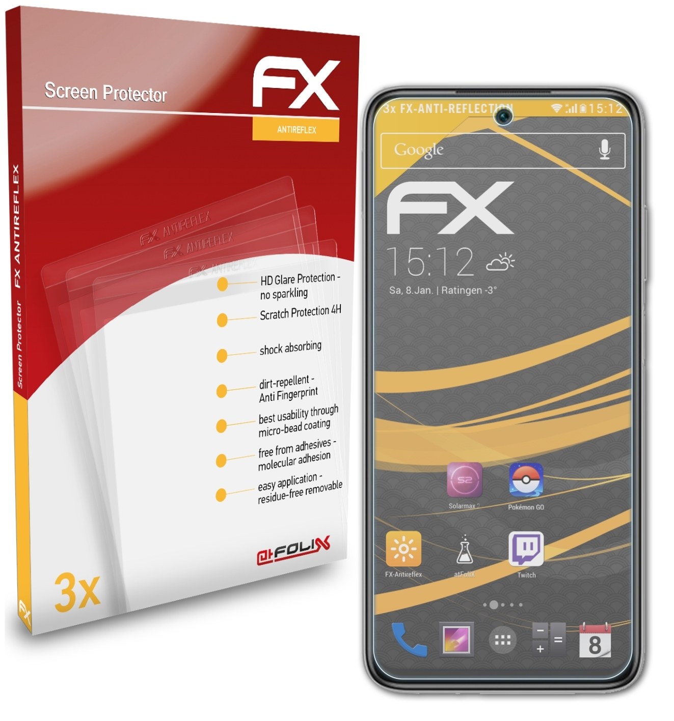 ATFOLIX 3x Redmi FX-Antireflex Prime) Displayschutz(für 10 Xiaomi