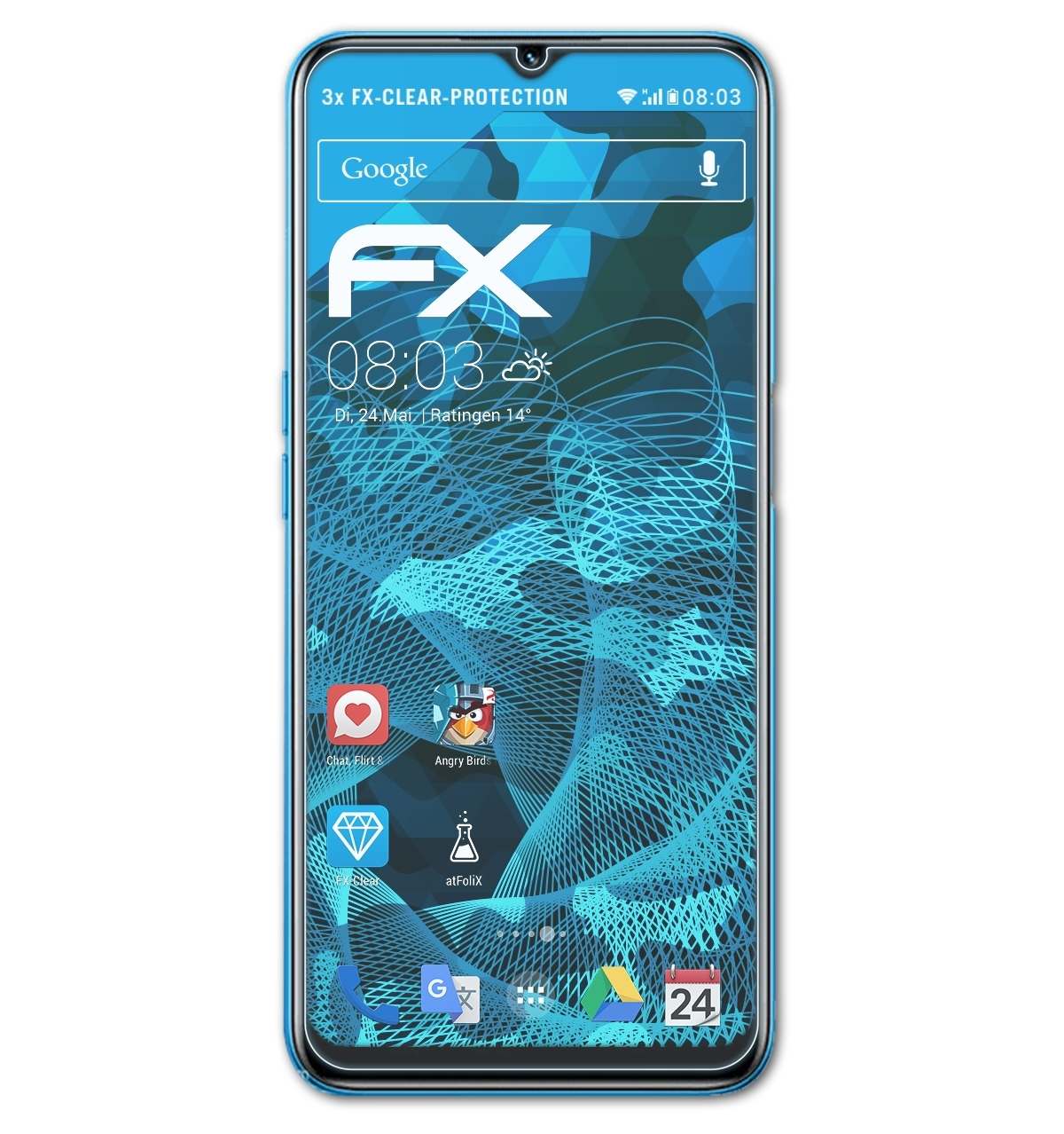 ATFOLIX 3x V11 Realme Displayschutz(für FX-Clear 5G)