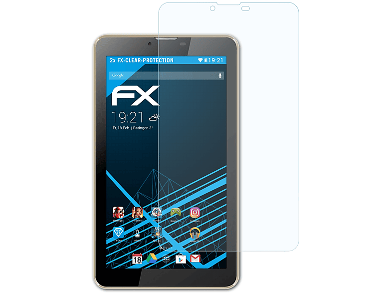ATFOLIX 2x FX-Clear Nuu Mobile T2) Displayschutz(für