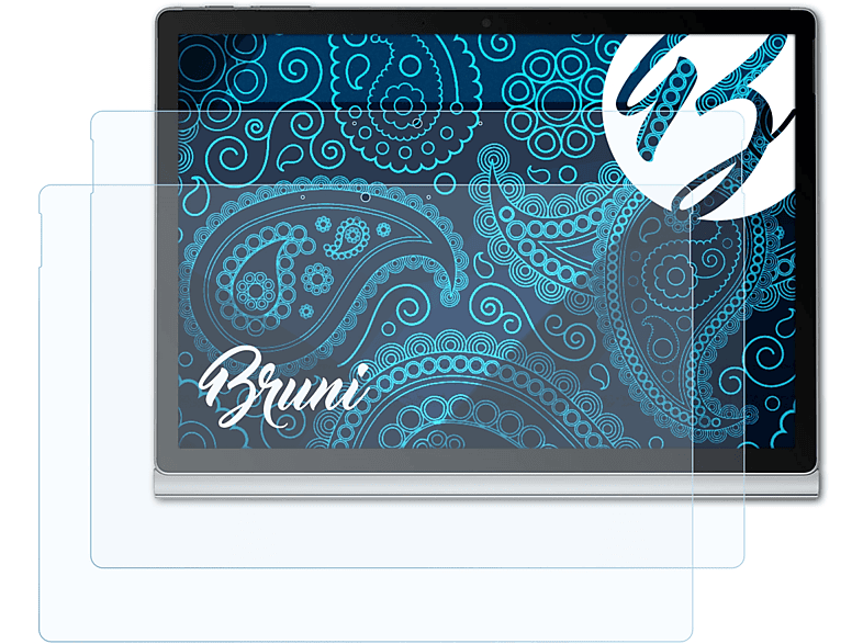BRUNI 2x Basics-Clear Schutzfolie(für Microsoft Surface Book 3 (13,5 inch))