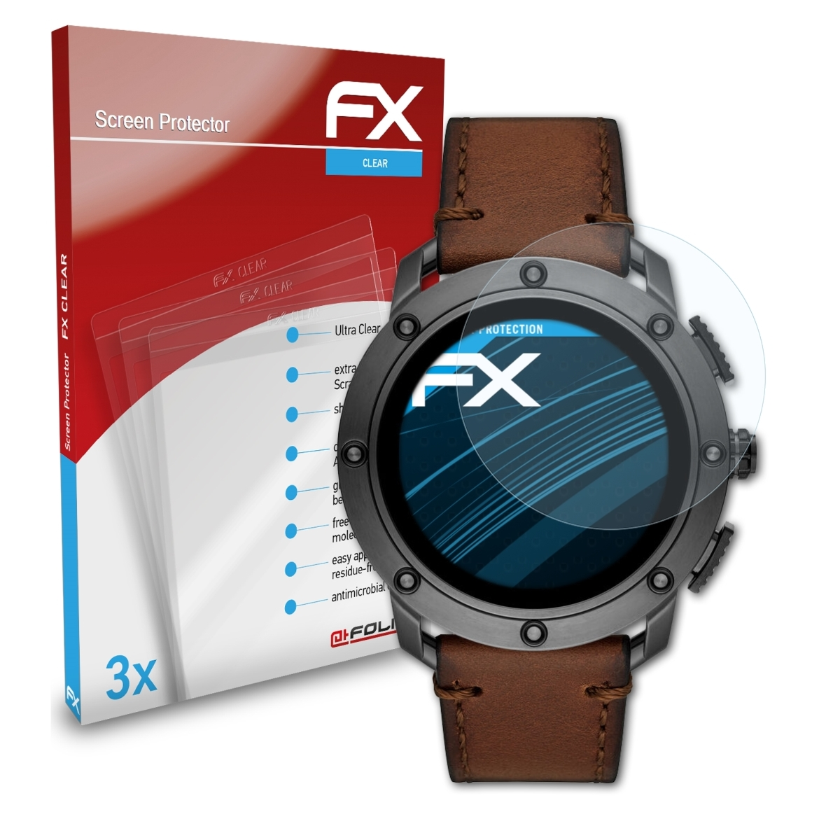 ATFOLIX 3x FX-Clear Displayschutz(für Diesel DZT2032)