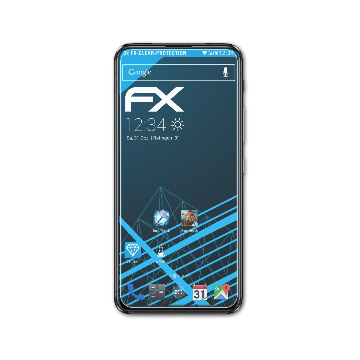 ATFOLIX 3x FX-Clear 6 Zenfone Asus (ZS630KL)) Displayschutz(für