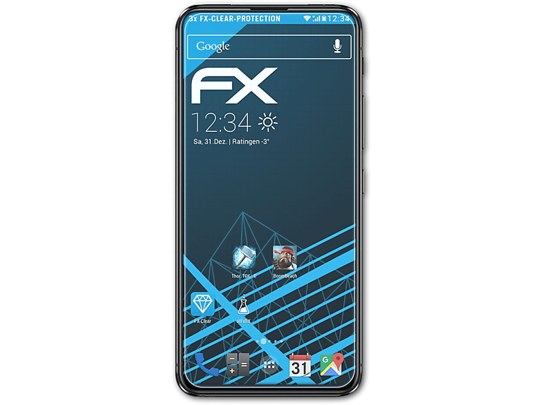 ATFOLIX 3x FX-Clear Displayschutz(für Asus Zenfone 6 (ZS630KL))