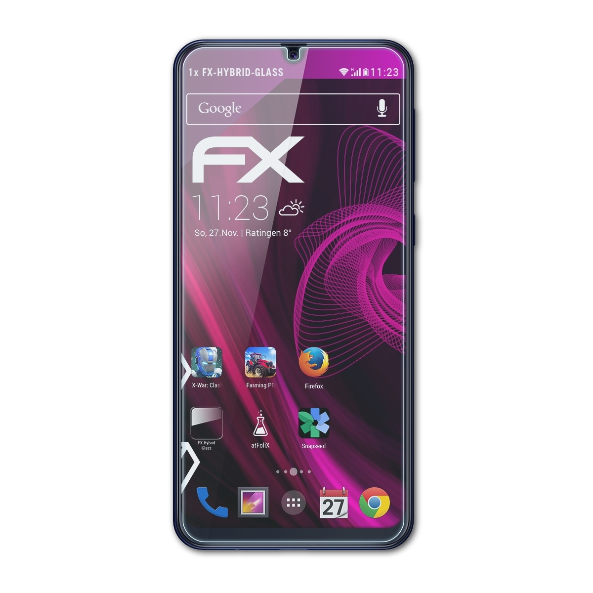 ATFOLIX FX-Hybrid-Glass Schutzglas(für Samsung M21) Galaxy