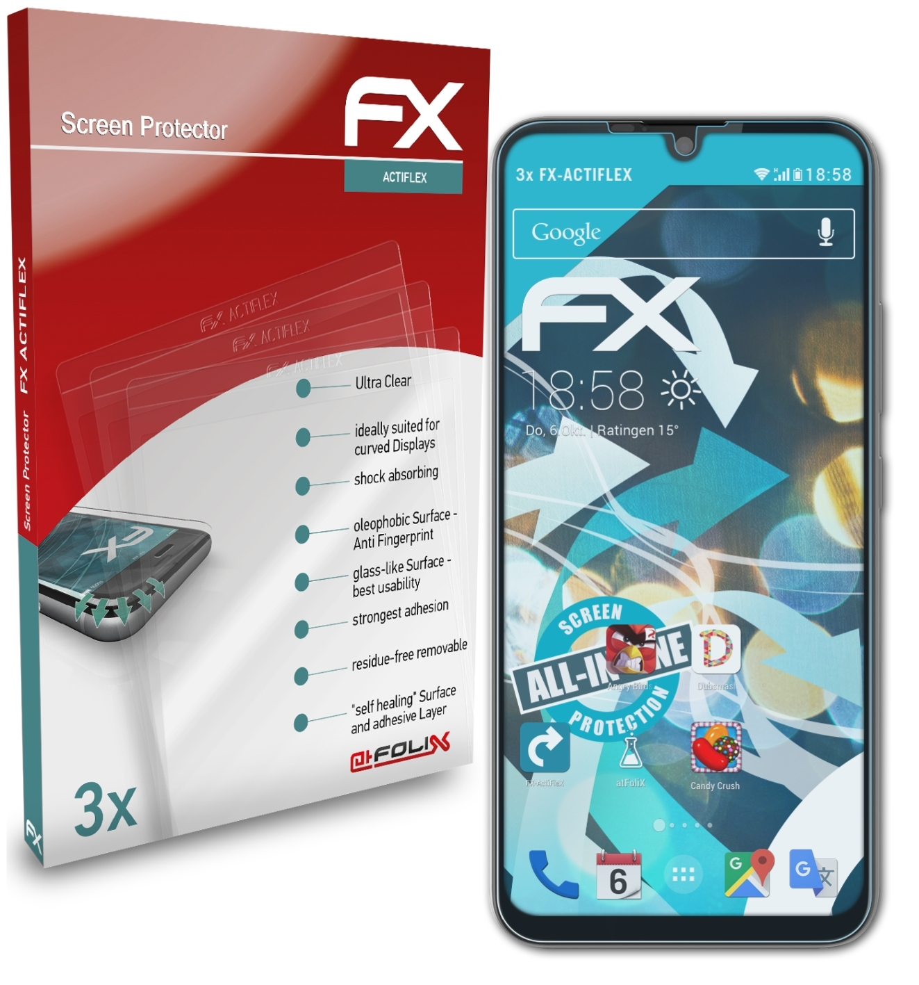 ATFOLIX Displayschutz(für GS190) 3x FX-ActiFleX Gigaset