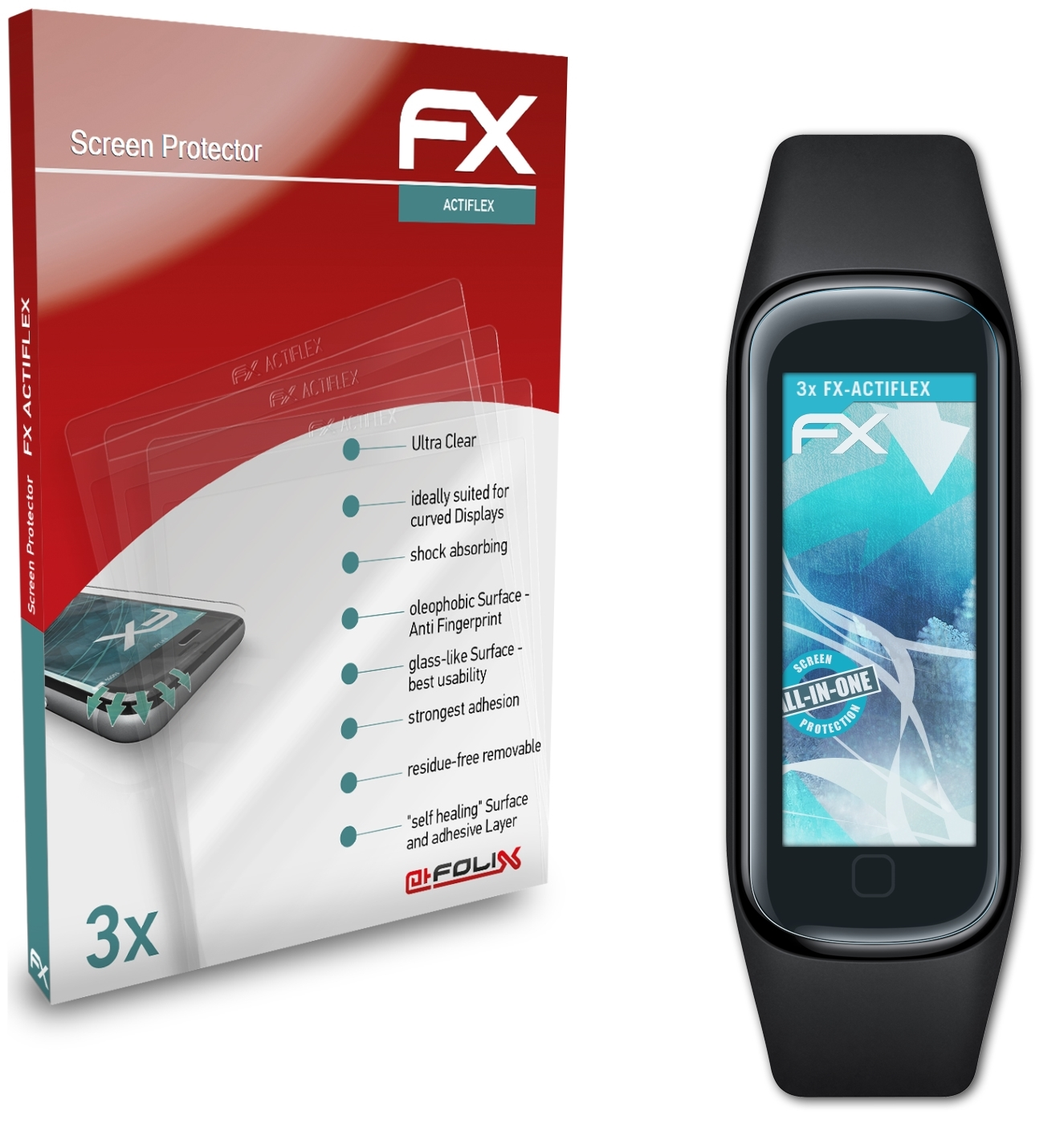 ATFOLIX 3x FX-ActiFleX Displayschutz(für Samsung Fit2) Galaxy