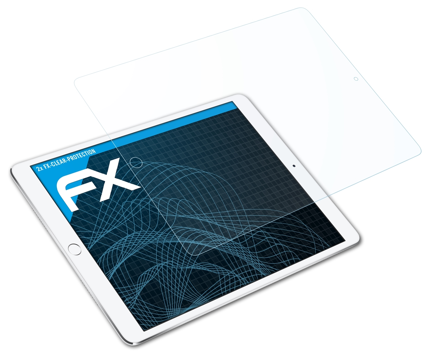 Apple (2017)) 12.9 2x FX-Clear ATFOLIX Displayschutz(für iPad Pro