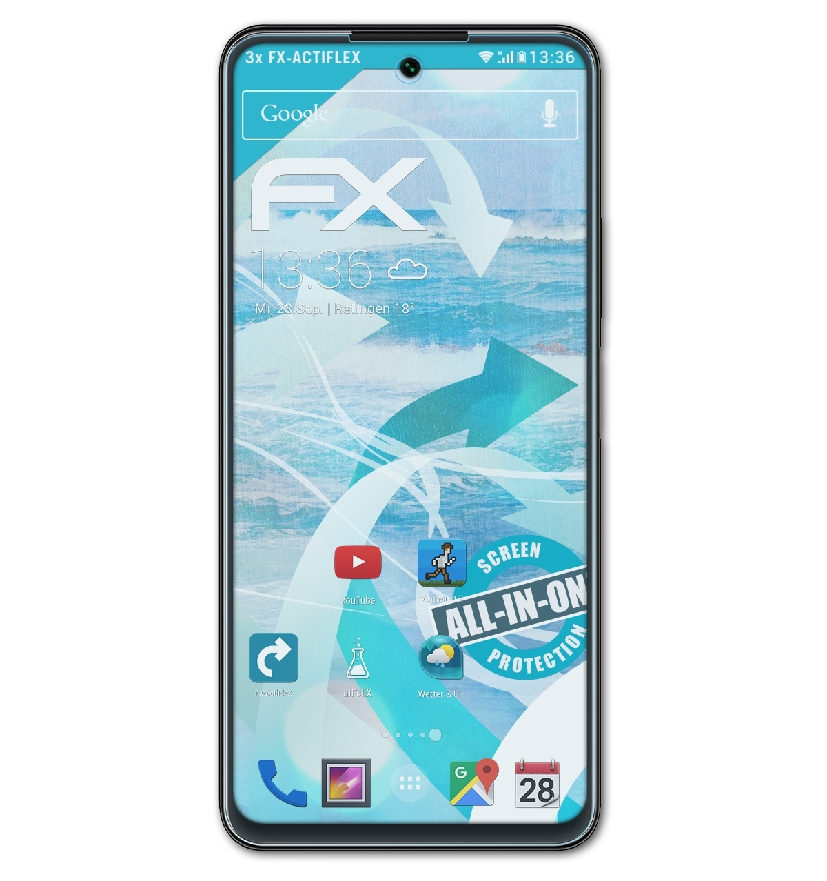 P 2021) Smart FX-ActiFleX ATFOLIX Huawei Displayschutz(für 3x