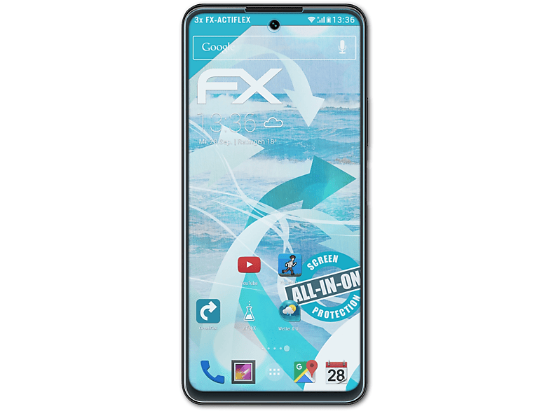ATFOLIX 3x FX-ActiFleX Displayschutz(für Huawei P Smart 2021)