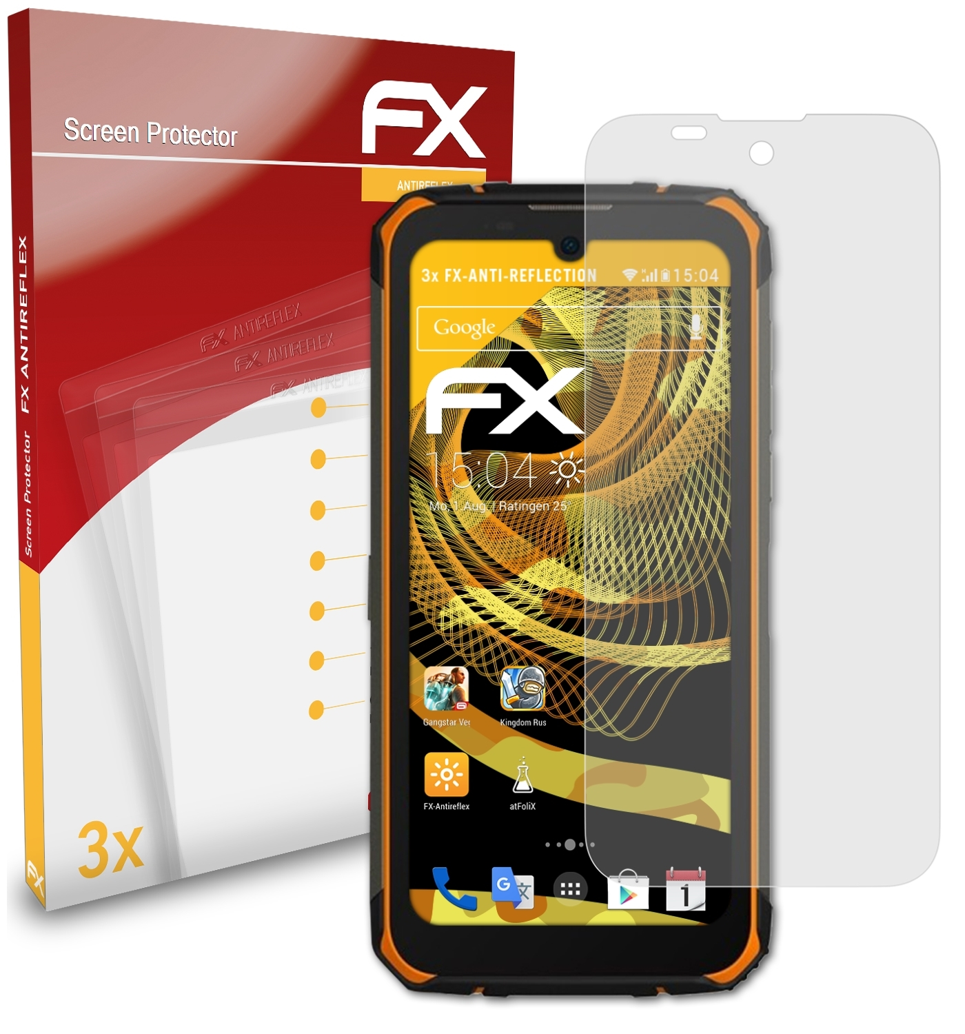 ATFOLIX 3x FX-Antireflex Displayschutz(für DOOGEE S59)