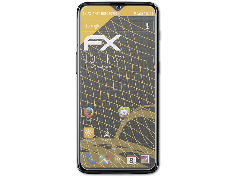 ATFOLIX 3x FX-Antireflex Displayschutz(für OnePlus 6T)