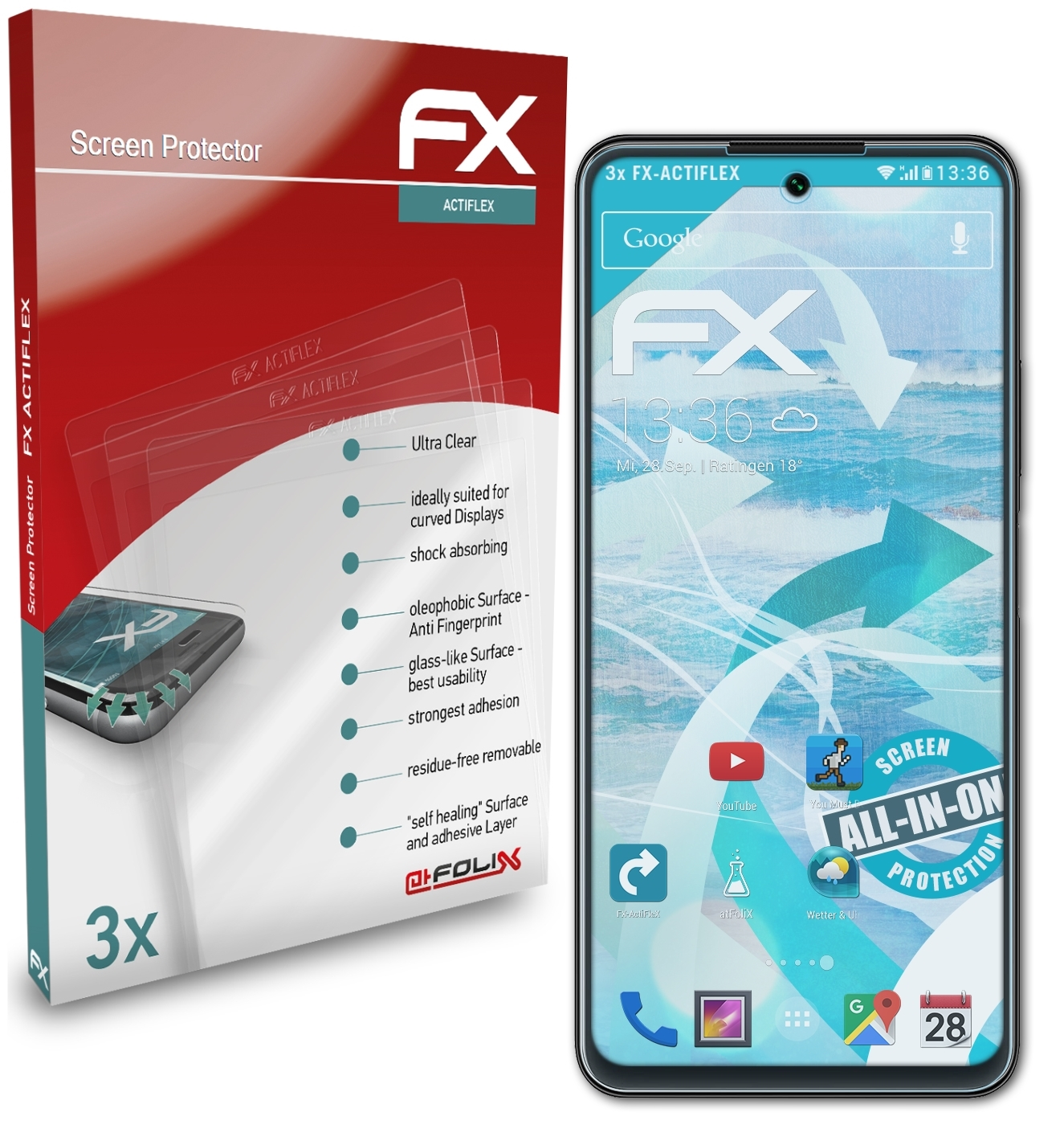 P FX-ActiFleX 2021) Displayschutz(für ATFOLIX Huawei 3x Smart