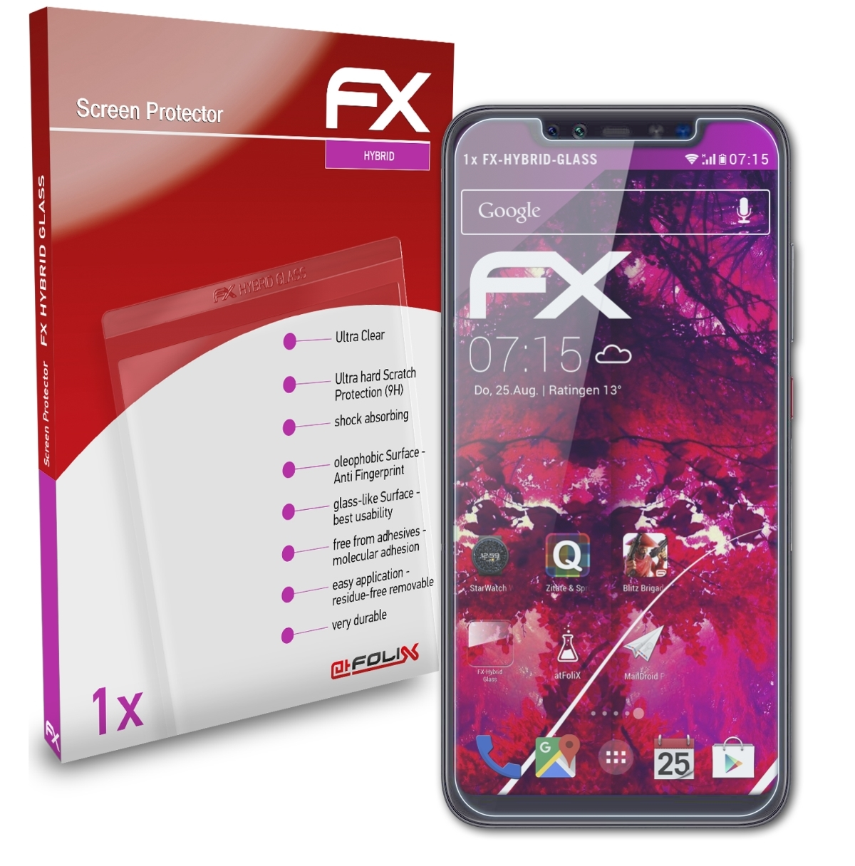 ATFOLIX FX-Hybrid-Glass Schutzglas(für Xiaomi Mi Pro) 8