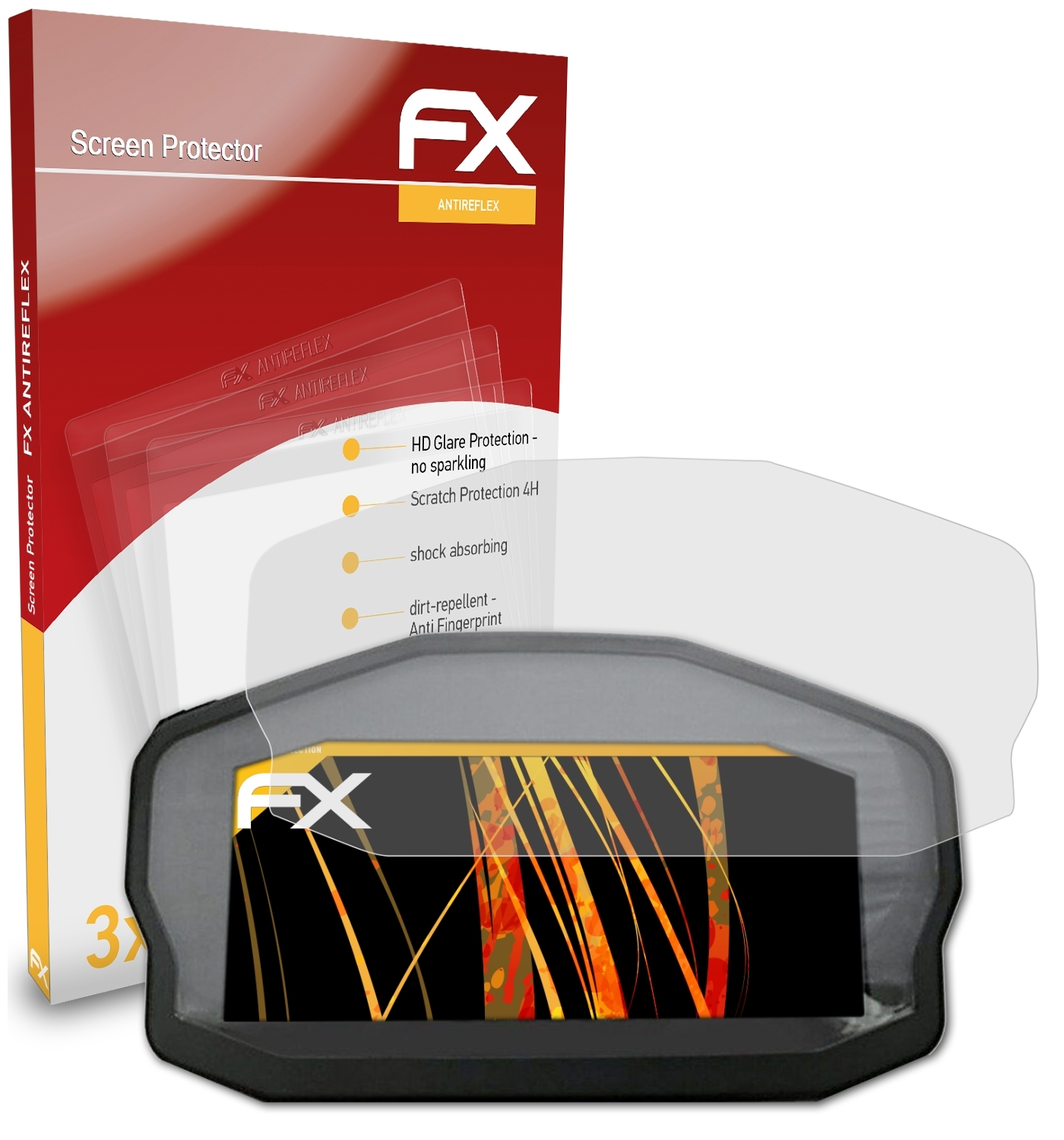 CXS (2019)) Honda Displayschutz(für CBR650 FX-Antireflex 3x F/R ATFOLIX