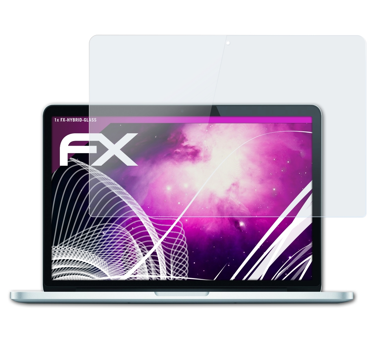 ATFOLIX FX-Hybrid-Glass Schutzglas(für Apple MacBook Pro 13,3 Retina)