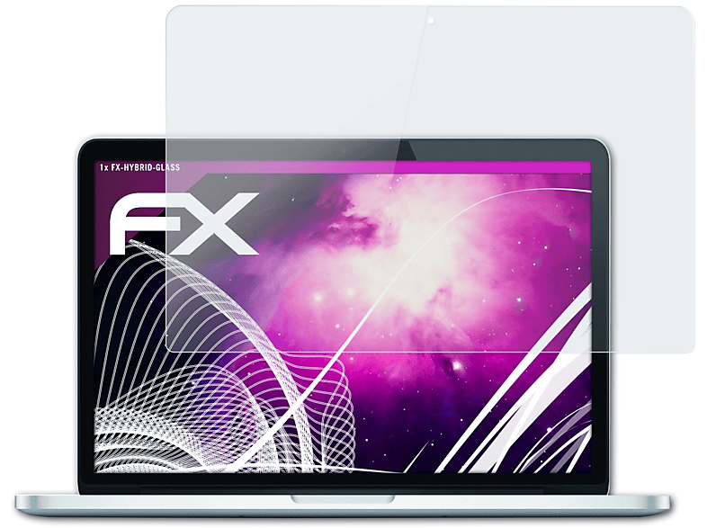 ATFOLIX FX-Hybrid-Glass Schutzglas(für Apple MacBook Pro 13,3 Retina)