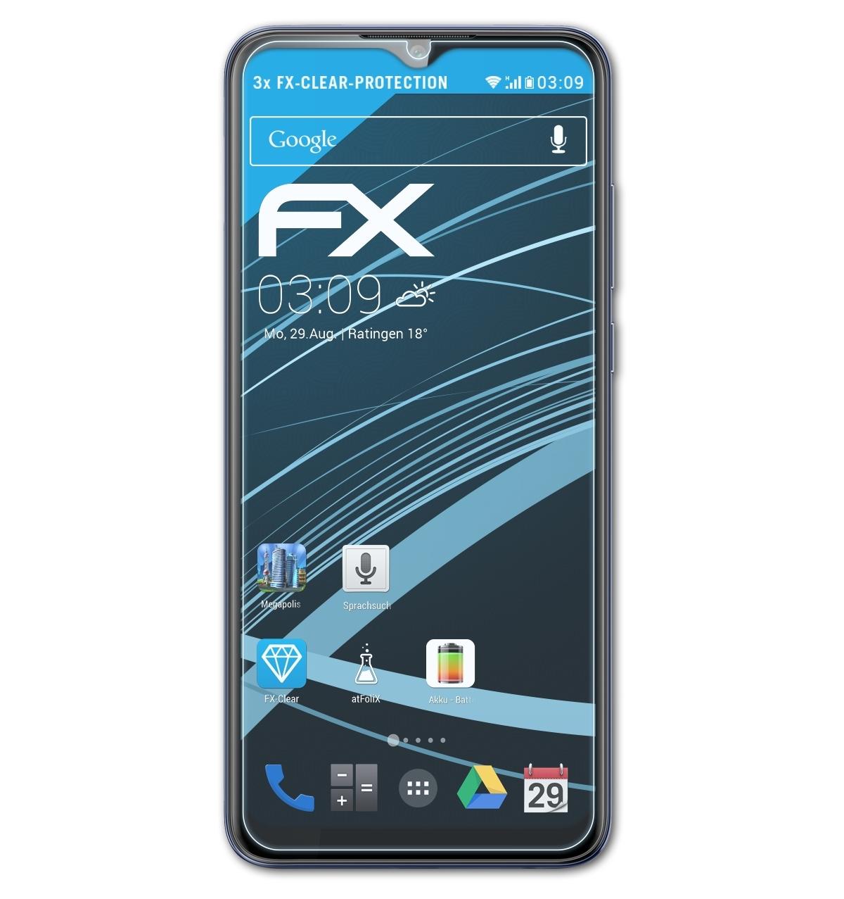 Lava FX-Clear 3x Displayschutz(für ATFOLIX Z2s)