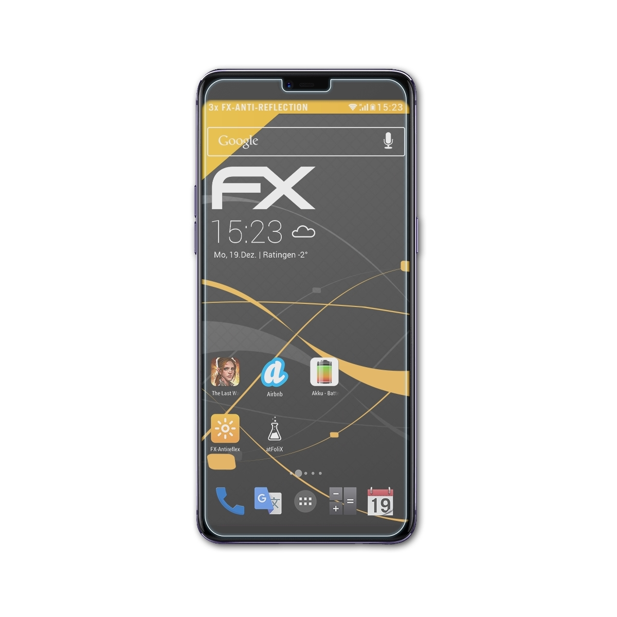 ATFOLIX 3x FX-Antireflex R15) Oppo Displayschutz(für