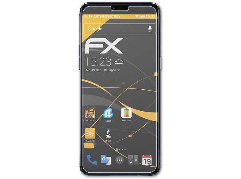 ATFOLIX 3x FX-Antireflex Displayschutz(für Oppo R15)